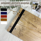 Personalized Wooden Retirement Commemorative Photo Album: Engraved Album, Leather Binding