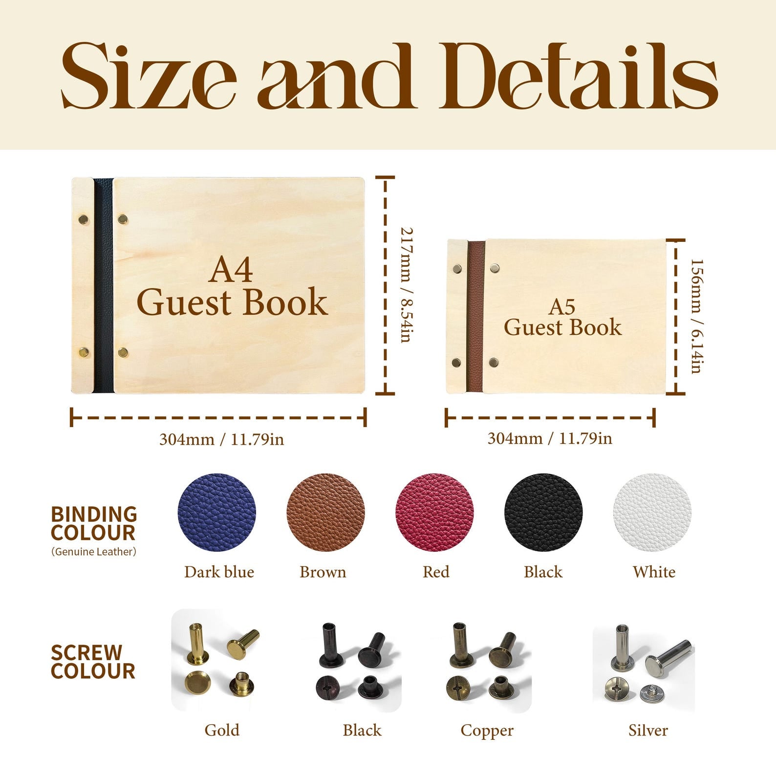 Custom Engraved Wooden Guest Book: Adventure Scrapbook Album