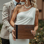 Personalized Wooden Wedding Guest Book, Custom Engraved Guestbook, Polaroid Photobooth Album, Wedding Easter Gift