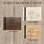 Personalized  Wooden Memorial Guest Book, Celebration of Life Engraved Keepsake