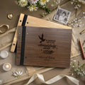 Personalized Wooden Memorial Guest Book | Celebration of Life Sign-In Book | Engraved Remembrance Keepsake Album