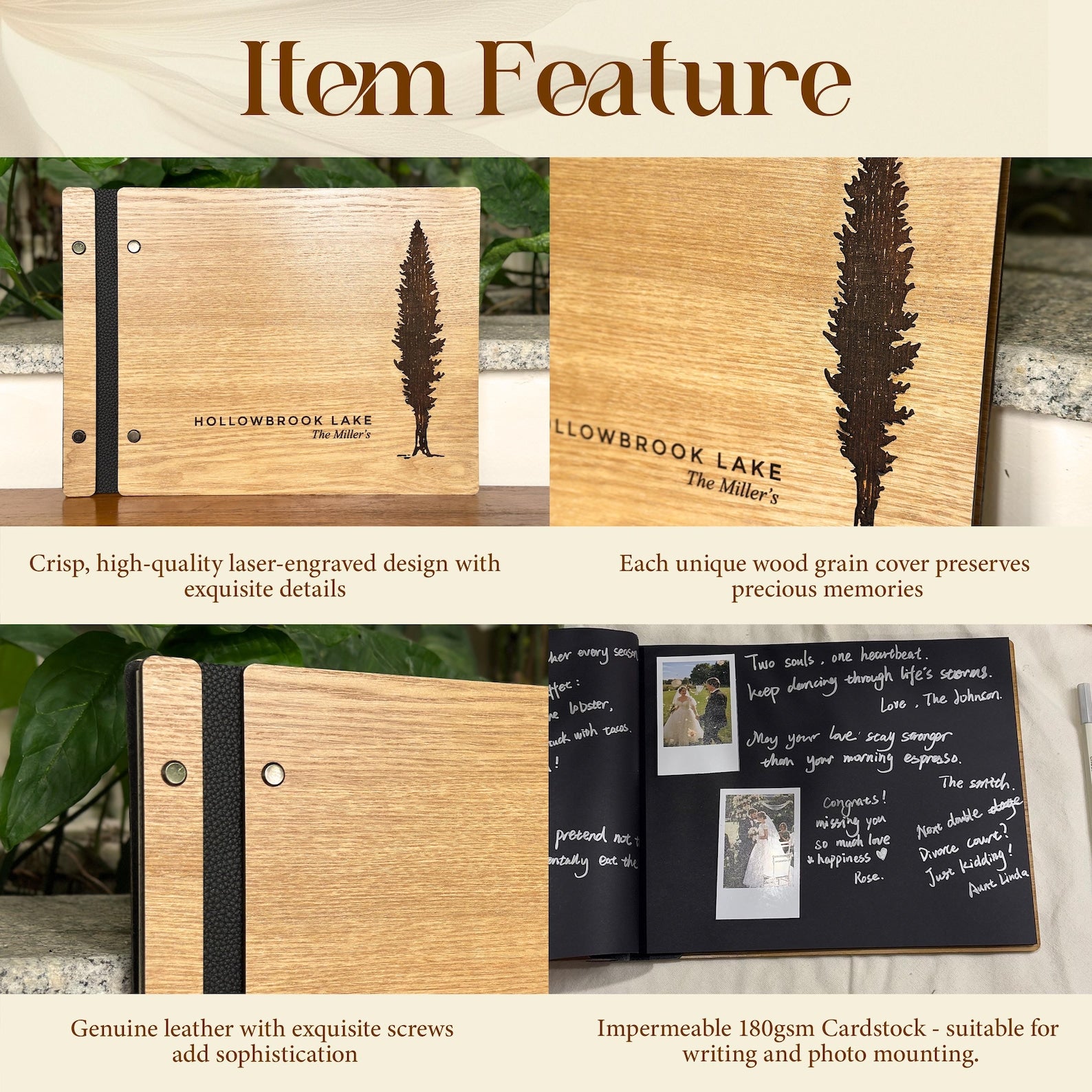 Custom Guest Book for Airbnb Cabins Lodge & Vacation home Welcome Journal