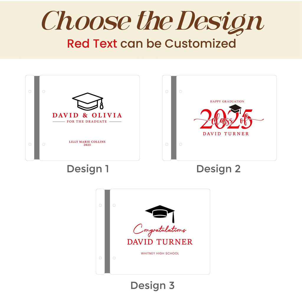 Wooden graduation guestbook, pine wood guest book, custom graduation yearbook