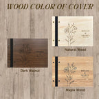 Personalized Wooden Retirement Commemorative Photo Album: Engraved Album, Leather Binding