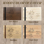 Custom Engraved Wooden Guest Book: Adventure Scrapbook Album