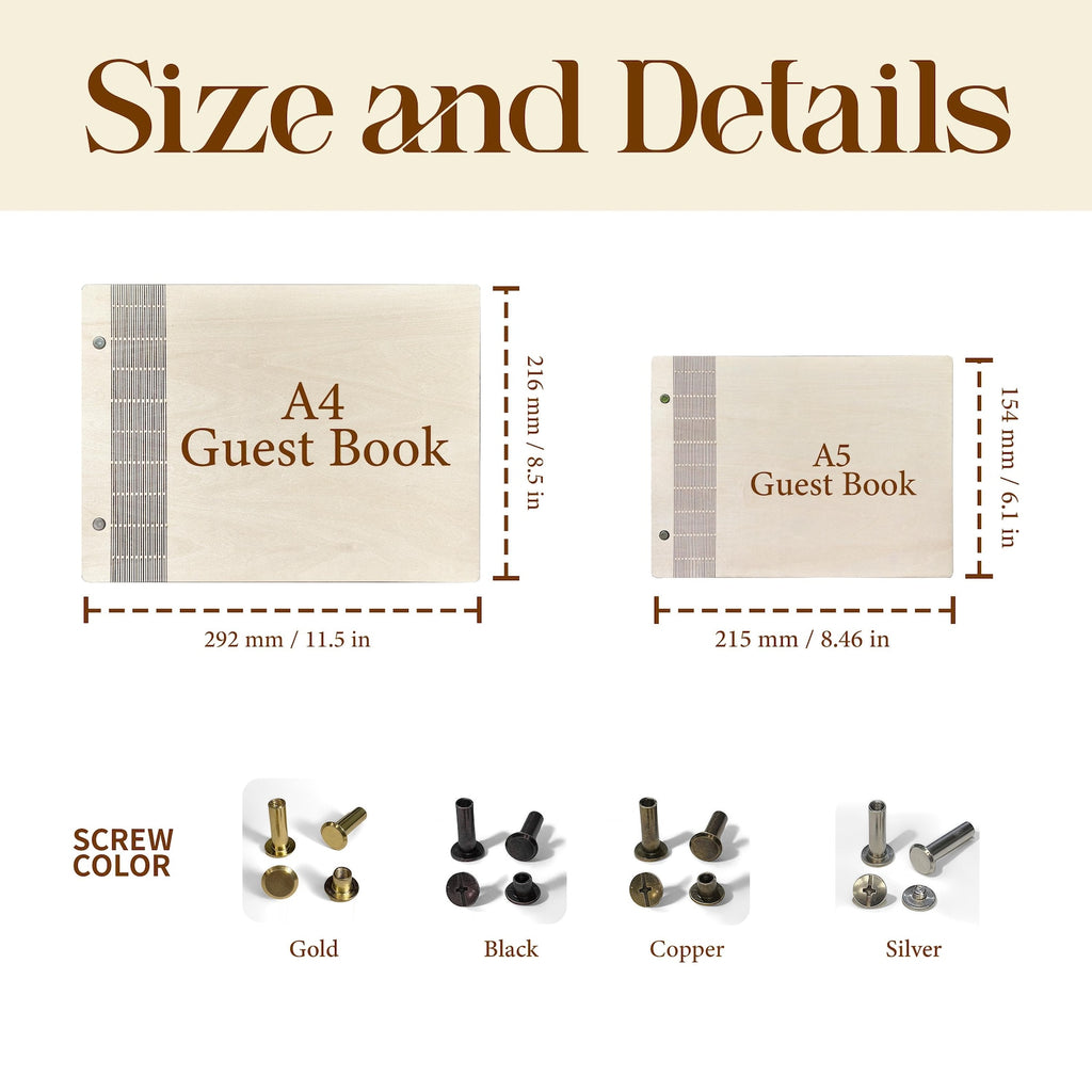 Custom Engraved Wooden Guest Book, Adventure Scrapbook Album, Ideal Gifts for Dad