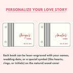 Engraved Wooden Vow Books – Customizable Wedding Keepsake