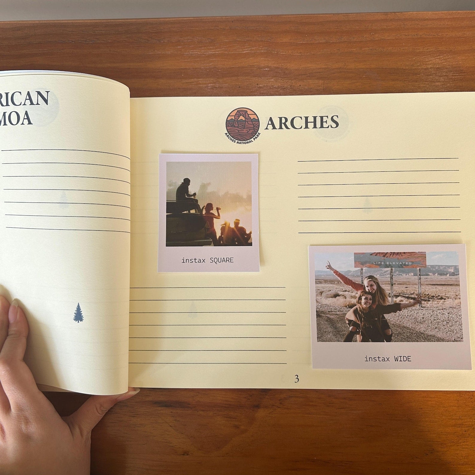 Personalized Wooden USA National Parks Travel Journal, Explorer Gift
