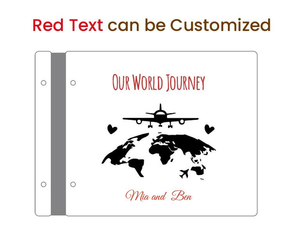 Personalized Wooden Adventure Book: Engraved Travel Scrapbook,Valentine's Day gift