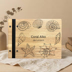 Personalized Nautical Wooden Guest Book Custom Ocean Beach Theme Wedding Sign In Book