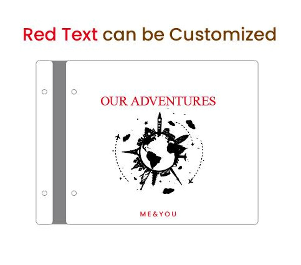Personalized Wooden Adventure Book: Engraved Travel Scrapbook,Valentine's Day gift