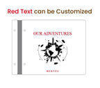 Personalized Wooden Adventure Book: Engraved Travel Scrapbook,Valentine's Day gift