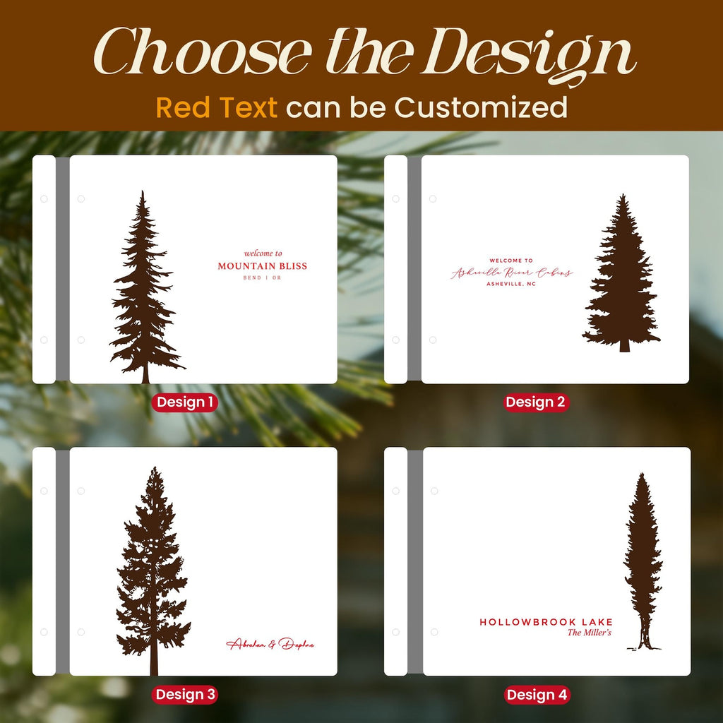 Custom Guest Book for Airbnb Cabins Lodge & Vacation home Welcome Journal