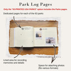 Personalized National Parks Journal for [Names] - Handcrafted Wood & Leather Adventure Memory Book