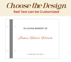 Personalized  Wooden Memorial Guest Book, Celebration of Life Engraved Keepsake