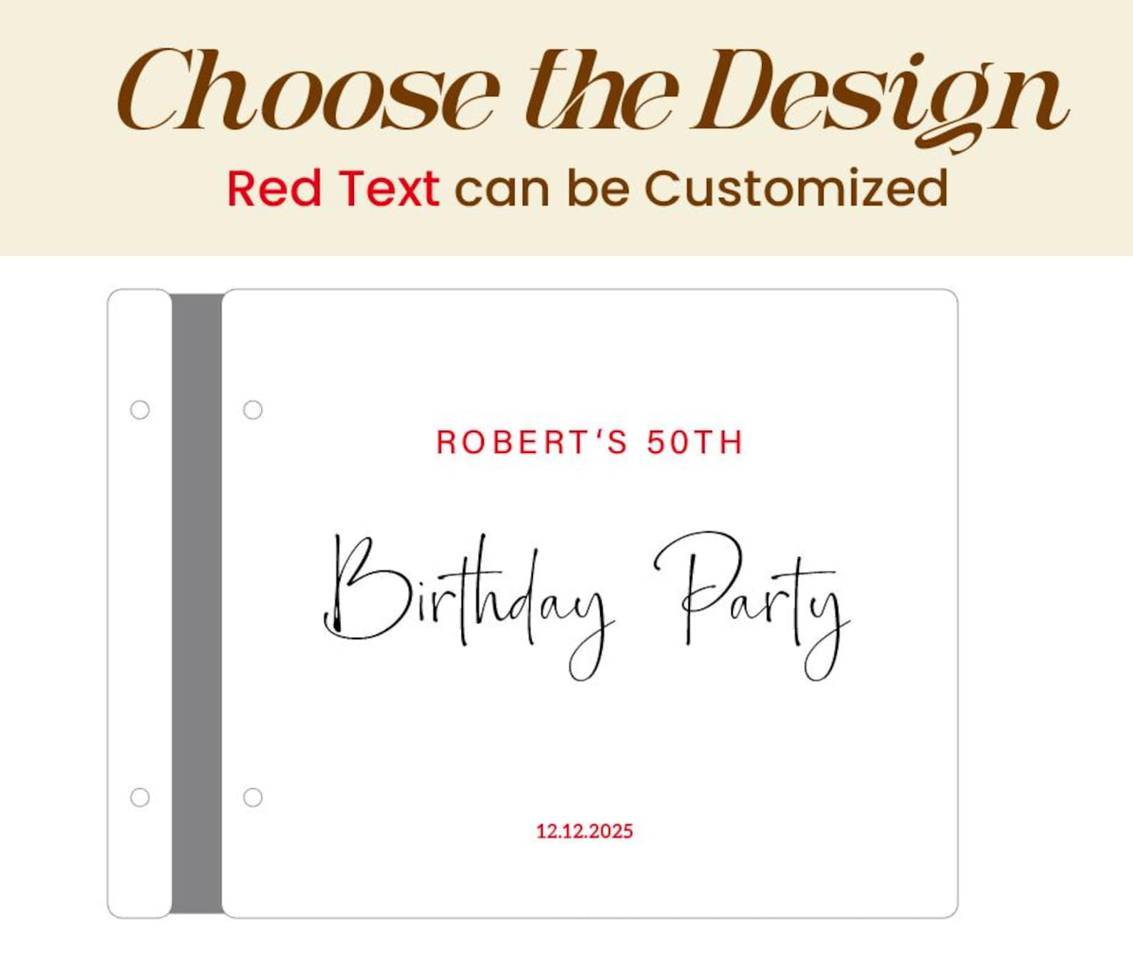 Personalized Wooden Guest Book: Photo Album Turns One  Gift for Birthday Keepsake
