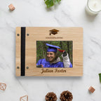 Personalized Graduation Wood Guest Book – Custom Photo Album, Class of 2026 Memory Keeper