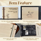 Personalized Wooden Wedding Guest Book: Engraved Photo Album Keepsake