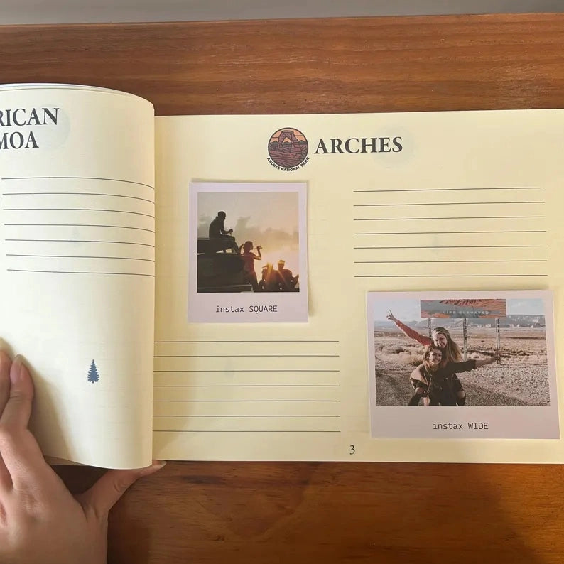 Personalized Wooden USA National Parks Travel Journal, Explorer Gift