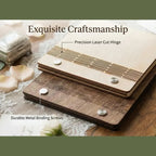 Personalized His & Her Wedding Vow Books – Engraved Wooden Vow Book Set