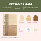 Engraved Wooden Vow Books – Customizable Wedding Keepsake