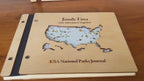 Personalized Wooden USA National Parks Travel Journal, Explorer Gift